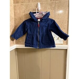 Carters 12 Months Navy Blue Hooded Jacket Baby‎ Toddler Girl Coat